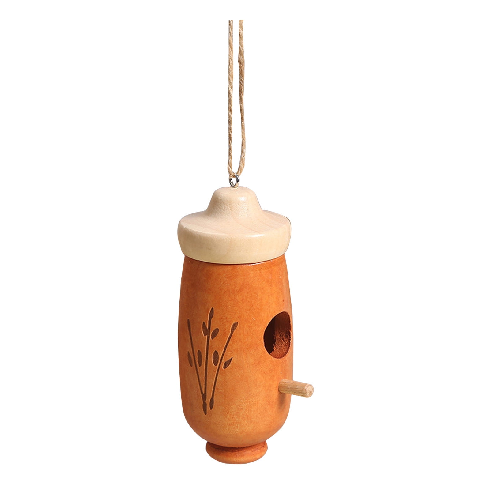 Hesxuno Bird House Bird Feeder Wooden Exterior Hanging Indoor And