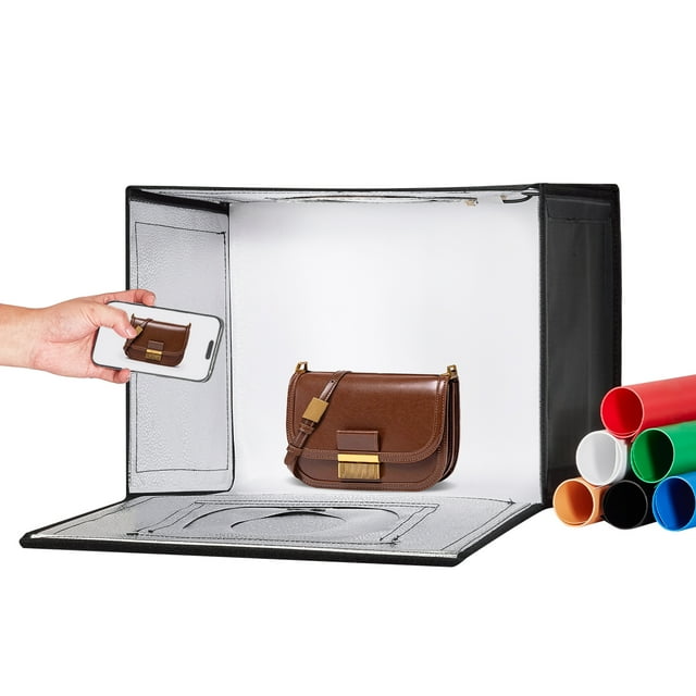 VEVOR Boîte Lumineuse de Studio Photo 12"x12 Pouces 3000-5600K Réglable 3 Températures de Couleur