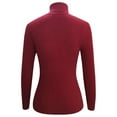 thumbnail image 4 of Womens Long Sleeve Turtleneck Slim Fit Pullover Top Sweater Color:RD1 Size:L, 4 of 6