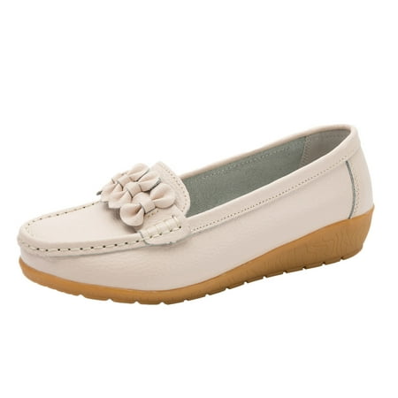 

TOYFUNNY Womens Bow Knot Shoe Wedge Loafers Casual Shoes