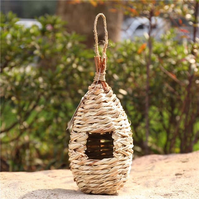 Nido de pájaros Cómodo lugar de descanso Césped natural Casa de pájaros Decoración al aire libre