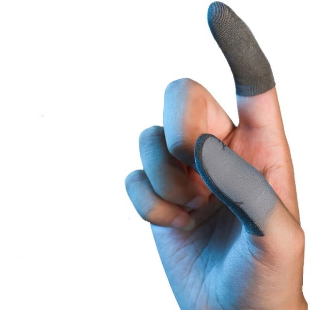 Manga para dedos de juego con pantalla táctil, antideslizante, antisudor, fibra plateada, ultrafina, para natación