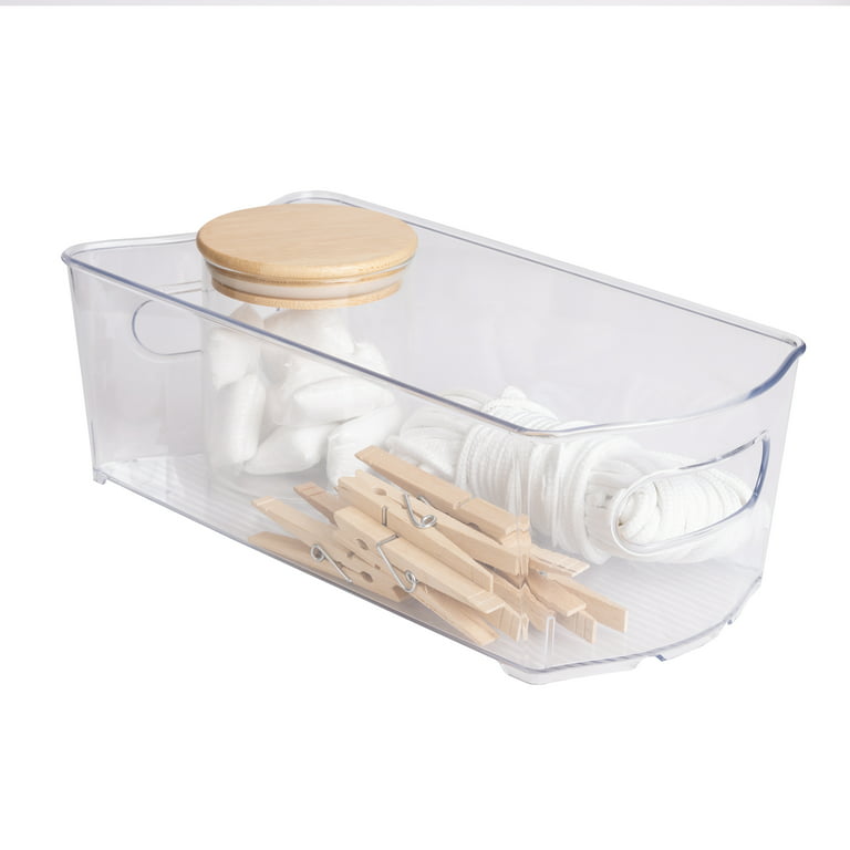 Mainstays Plastic Closet Bin with Removable Dividers - 12 in
