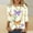 Beige, variant on Viikei Lightweight Summer Women's Round Neck Top 3/4 Sleeve,Women's Fashion Tees Casual Crewneck 3/4 Sleeve Loose T Shirt Ladies Blouses Shirts Sky Blue S