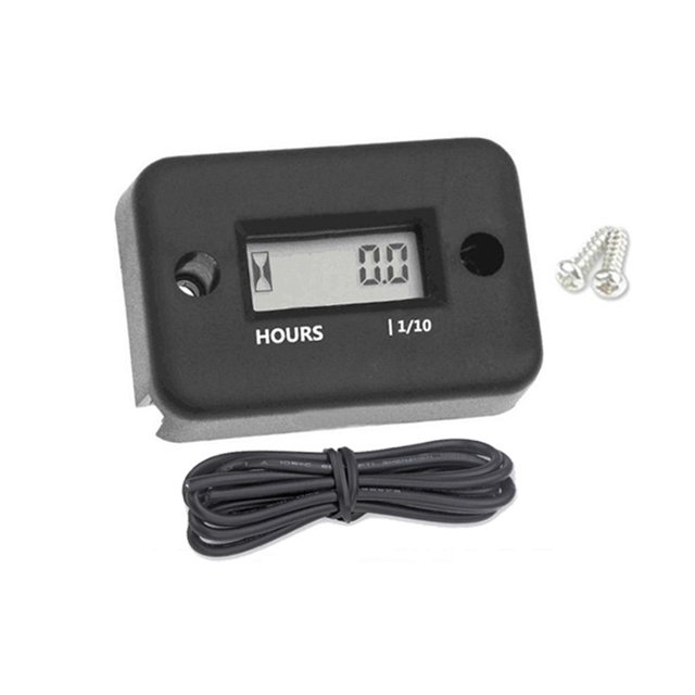 Kenally Hour Meter Engine Timer PVC Handy Upgraded Installation Fittings Boats Waterproof Device Universal Resettable Tachometers Timing Type3