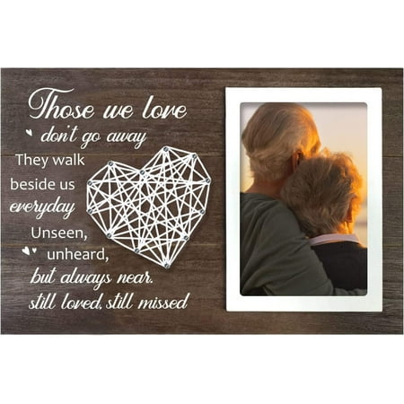 Lovers Romantic Picture Frame Engagement Wedding Gifts for Engaged Couples Honeymoon Trip Photo Frame - Those We Love Don't Go Away -4x6inch Photo Dark Gray