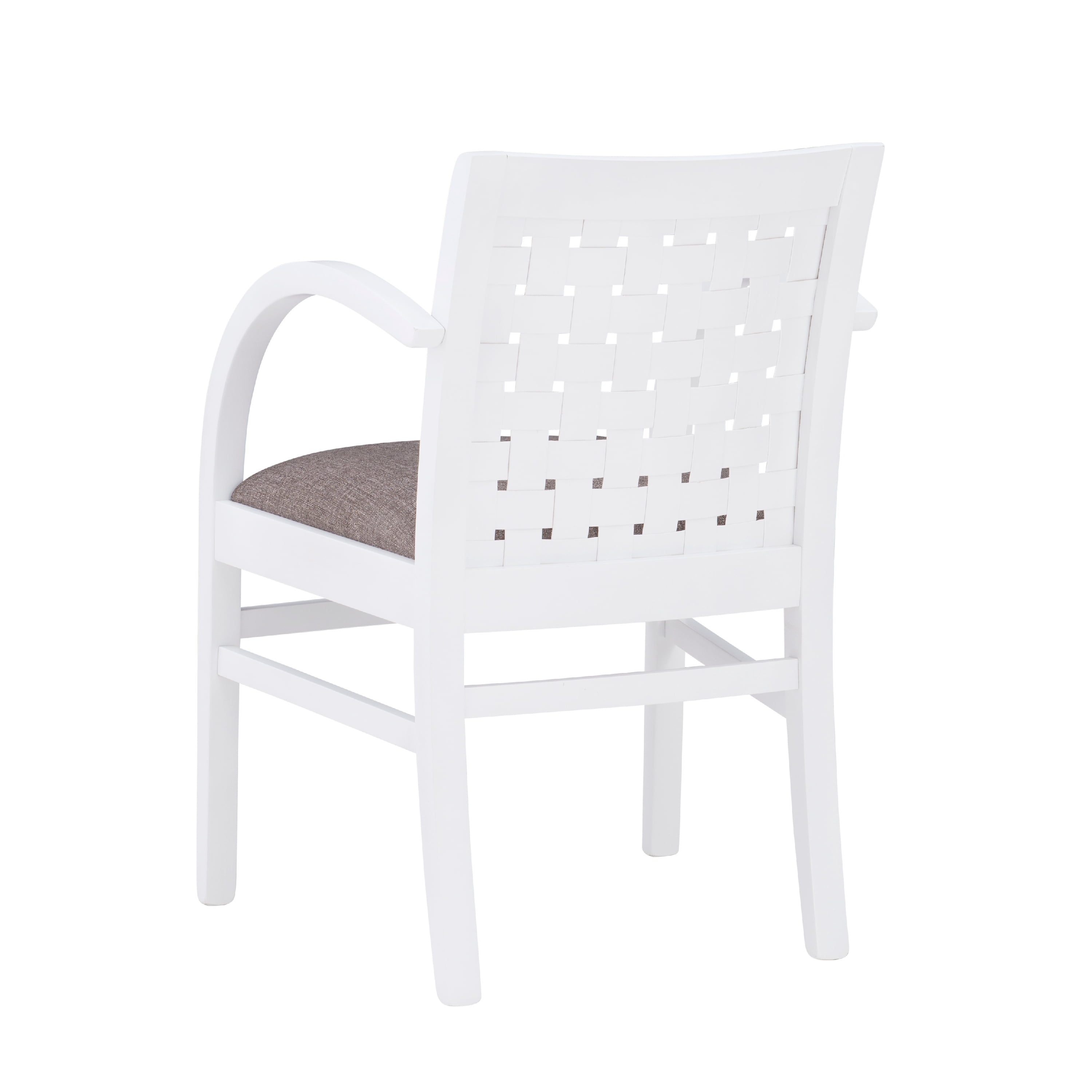 Linon Rheims Lounge Chair, Dark Gray and White