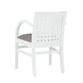 thumbnail image 5 of Linon Rheims Lounge Chair, Dark Gray and White, 5 of 8