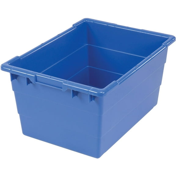 Quantum TUB2417-12 Cross Stack Nest Tub - 23-3/4 x 17-1/4 x 12 Blue, Lot of 6