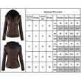 thumbnail image 2 of Women's PU Leather Jacket Biker Motorcycle Short Blazer Coat Outerwear Plus Size, 2 of 2