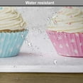 thumbnail image 6 of Ambesonne Pink and Blue Place Mats Set of 4, Boy Girl Cupcakes, Standard Size, Pale Blue and Pink Cream, 6 of 6