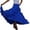 Blue, variant on Women Black Red Layers Satin Long Skirt for Spanish Flamenco Belly Dance Mexico Ballet Folklorico Performance
