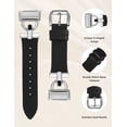 thumbnail image 4 of Wearlizer Leather Band Compatible with Charge 5 Watch Bands for Women, Dressy Slim Leather Strap Replacement Wristband with D-Shape Metal Buckle for Charge 5 Fitness Tracker, 4 of 6