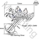 thumbnail image 5 of Silver Curved Cartilage Earring 925 Helix 16G CZ Flat Back 6/8mm, 5 of 5