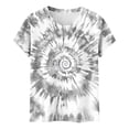 thumbnail image 5 of Mifsaly Tie-Dye Cotton T-Shirt for Women Short Sleeve Crew Neck Casual Summer Tops Colorful Print Lightweight Breathable Casual Blouse S, 5 of 6