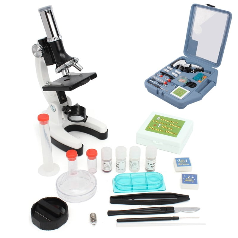28Pcs Portable Educational Microscope Kit 100x 400x 900x Gift For Kids Students Walmart Canada