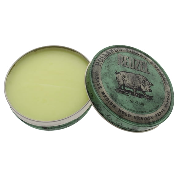 Pomada de retención media de grasa verde Reuzel  Green Grease Medium Hold Pomade Pomade Caballero 4 oz