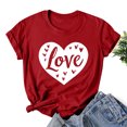 thumbnail image 6 of VKOYWKM Valentines Day T Shirts for Women Heart Graphic Tees Spring Short Sleeve T Shirts Romantic Valentine's Day Party Tshirts, 6 of 6