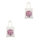 thumbnail image 2 of Matsuzay Bolsa de lona para pintar, bolsa de compras, multicolor, reutilizable, multiusos, accesorios para mujer, bolsas de punto para mujer 003-28*35 2piezas, 2 of 6