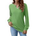 thumbnail image 2 of Fantaslook V Neck Sweatshirts for Women Pullover Long Sleeve Shirts Tunic Fall Tops Casual Lightweight Sweatshirts, 2 of 9