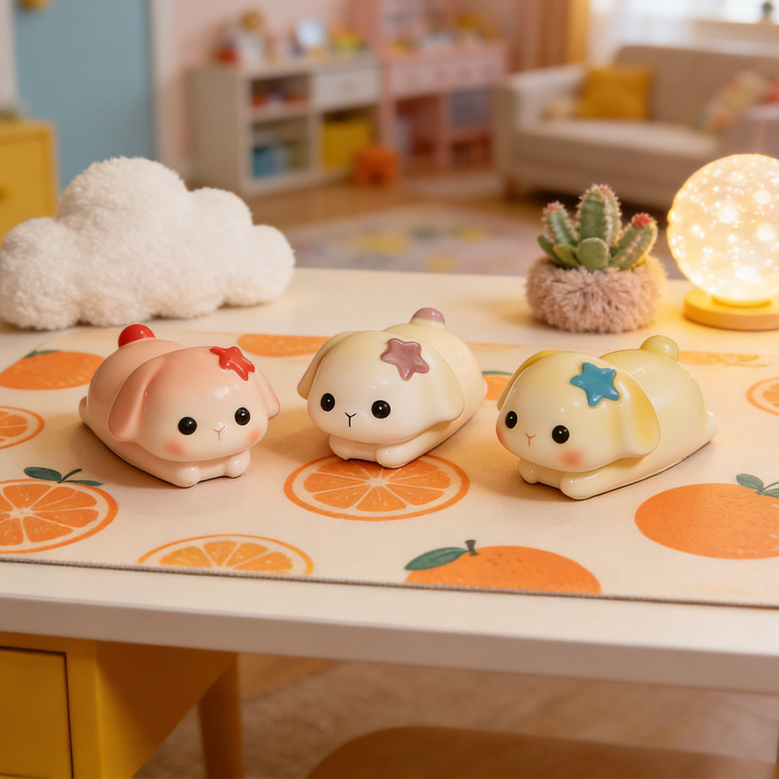 LED Lying Flat Cat Night Light, 3 Level Dimmable Nursery Nightlight,Cute Lamps Silicone Squishy Light Up Cat,Rechargeable Bedside Touch Lamp for Breastfeeding Toddler Baby Kids Decor