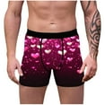 thumbnail image 2 of Jinhomg Valentine's Day Men's Underwear Soft Comfy Milk Silk Boxer Briefs 2025 Trendy Heart Graphic Boxers Male Holiday Gifts 90 off Clearance Sale Pink XL, 2 of 8