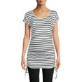 thumbnail image 6 of Oh! Mamma Maternity Women's Scoop Neck Tee with Side Seam Drawstring (Women's & Women's Plus), 6 of 6