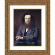 Ivan Kramskoy 2x Matted 20x24 Gold Ornate Framed Art Print 'D. I. Mendeleev'