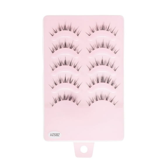 Unique Bargains 5 Pair Natural False Eyelashes for Makeup Black ZB52