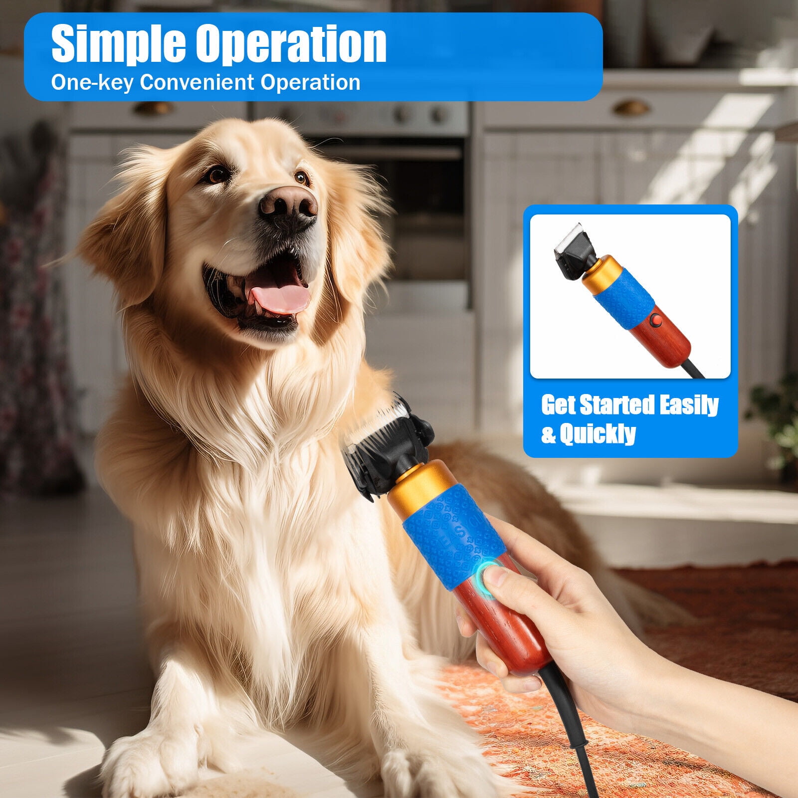 Electric Sheep Shears Goat Clipper Animal Fur Shave Grooming Pet Trimmer Tool Farm Supplies 200W