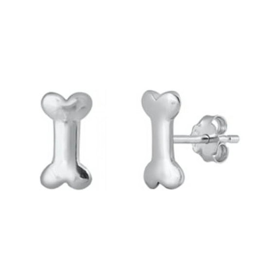 Dog Bone Earrings, Sterling Silver 925, Pet Jewelry With Gift Box