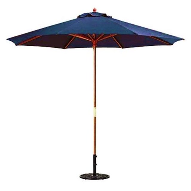 Jordan Manufacturing UMP903-ROYAL 9 ft. Royal Wooden Market Umbrella - Royal