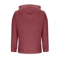 thumbnail image 4 of Perfectbot Women Ribbed Knit Hooded Cardigan Button Down Long Sleeve Casual Jacket Fall Outerwear, 4 of 8