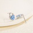 thumbnail image 1 of ATHENA Joyería Corazón Stud Mujeres Original Love Pendientes Diamante Moissanite Plata 925 M052, 1 of 4