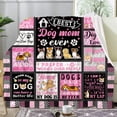 thumbnail image 2 of Dog Mom Blanket for Women Cute Dogs Throw Blankets Plush Flannel Bedding Mothers Day Dogs Gifts for Dog Lovers Women Birthday Party Decorations 50"X40", 2 of 6