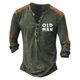 thumbnail image 1 of Men'S Printed T-Shirt Outdoor Retro Button Loose Long Sleeve Top 3XL, 1 of 3