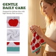 thumbnail image 3 of Unique Bargains 4Pcs Fruit Printed Cotton Soft Absorbent Face Cloths Red 13" x 13", 3 of 6