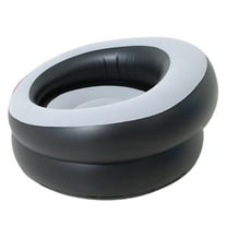 Flocking Inflatable Chair Air Sofa Ergonomic Blow Up Couch for Indoor Outdoor Use Leak Proof Portable Lounge Chair for Camping Beach Backyard Music Festivals