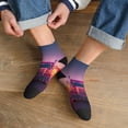 thumbnail image 3 of Naloa Sunset Truck Highway Ankle Socks for Women Non Slip Socks No Show Socks Classic Low Cut Casual Socks Casual Socks, 3 of 7