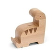 thumbnail image 2 of DEMDACO Whimsical Dinosaur Natural Brown 6 x 5 Laser Cut Beech Wood Toy Piggy Bank, 2 of 4