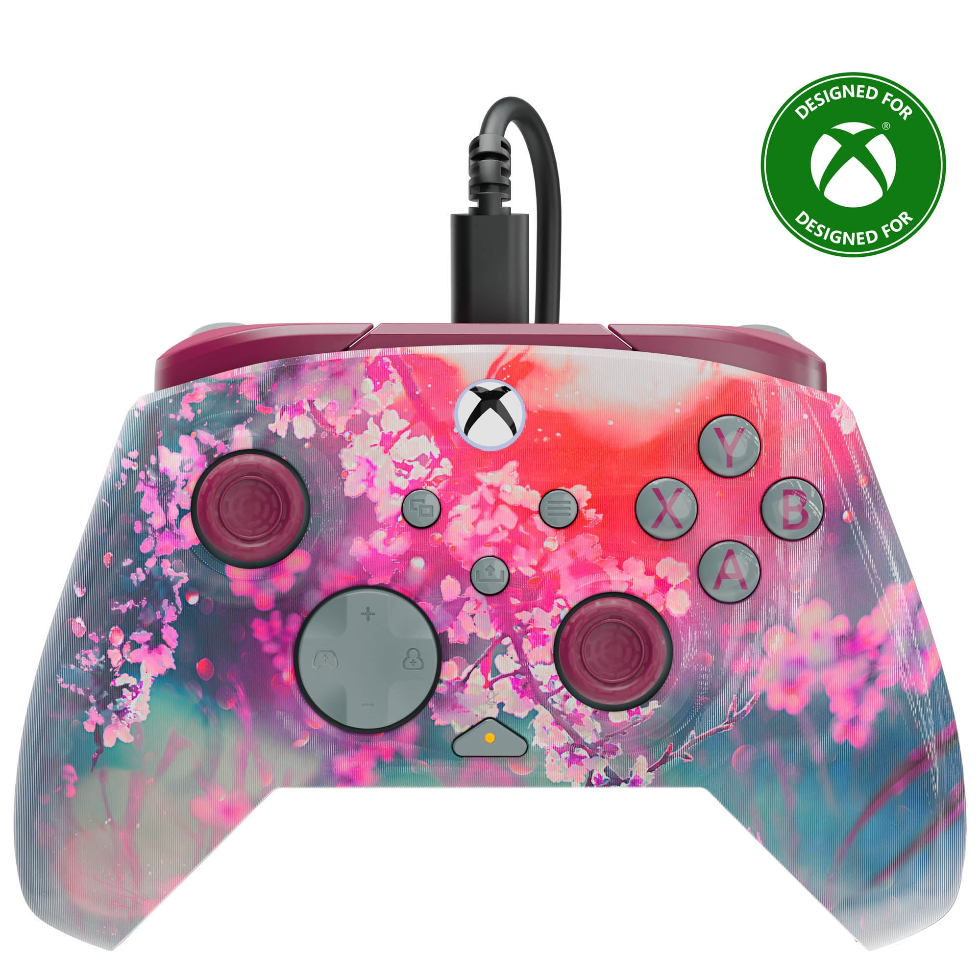 Manette de gaming filaire Turtle Beach Rematch Advanced - Sous licence pour Xbox Series X|S, Xbox One et PC Windows - Lenticulaire, multi-design, boutons programmables, gâchettes - Kyoto Bloom