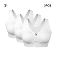 thumbnail image 3 of keepw 3pieces Post Surgery Bra With Removable Pads Soft And Comfortable Recovery Wireless Sleep Underwear White S, 3 of 6