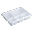 thumbnail image 2 of Reusable Plastic Food Storage Container, Thickened Washable Food Storage Box, 4 and 5 Compartment Meal Prep Trays for Desk Lunches, Picnics, and Takeout, White, by FAJHHA, 2 of 8