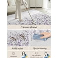 thumbnail image 5 of Flower Purple Area Rug for Bedroom 5x7 Ft Grey Cherry Blossoms White Background Super Soft fuzzy Throw Rug Non-Slip Fluffy Plush Indoor Floor Carpet for Living Room Nursery Home Decor, 5 of 8