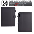 thumbnail image 2 of Case for Lenovo Tab M9 9.0" 2023, Carbon Fiber Texture PU Leather Multi-Angle Viewing Stand Shockproof Flip Case with Card Slots Magnetic Clasp, for Lenovo Tab M9 9.0" 2023, Black, 2 of 6