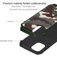 thumbnail image 3 of Compatible avec iPhone 12 Mini Étui Camouflage Armure de Qualité Militaire Étui Hybride [Design Camouflage] Étui Robuste pour Garçons Hommes, Étui Rigide PC Souple TPU Antichoc, Vert, 3 of 7
