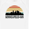 thumbnail image 4 of Inktastic Minneapolis Minnesota Skyline Retro Sunset Boys or Girls Baby Bodysuit, 4 of 5
