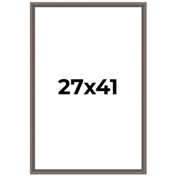 27x41 Frame Silver Real Wood Picture Frame Width 1.25 Inches | Interior Frame Depth 0.5 Inches |