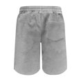 thumbnail image 3 of Men Shorts Stripe Resort Shorts Elastic Waist Drawstring Style Holiday Beach Pants, 3 of 5