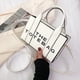thumbnail image 4 of Btafrte Bolso Bandolera para Mujer Letras en para Mujer Bolsos Mano Satchel (Blanco), 4 of 9
